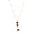 Mixed Shape Stone Pendant in "Holly" - Yellow Gold