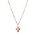 Small Cross Pendant in "Champagne Opalite" - Rose Gold