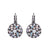 Large Swirl Pavé Leverback Earrings in "On a Clear Day" - Antiqued Silver