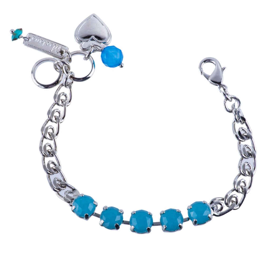 Medium Five Stone Bracelet in "Blue Quartz" *Custom*