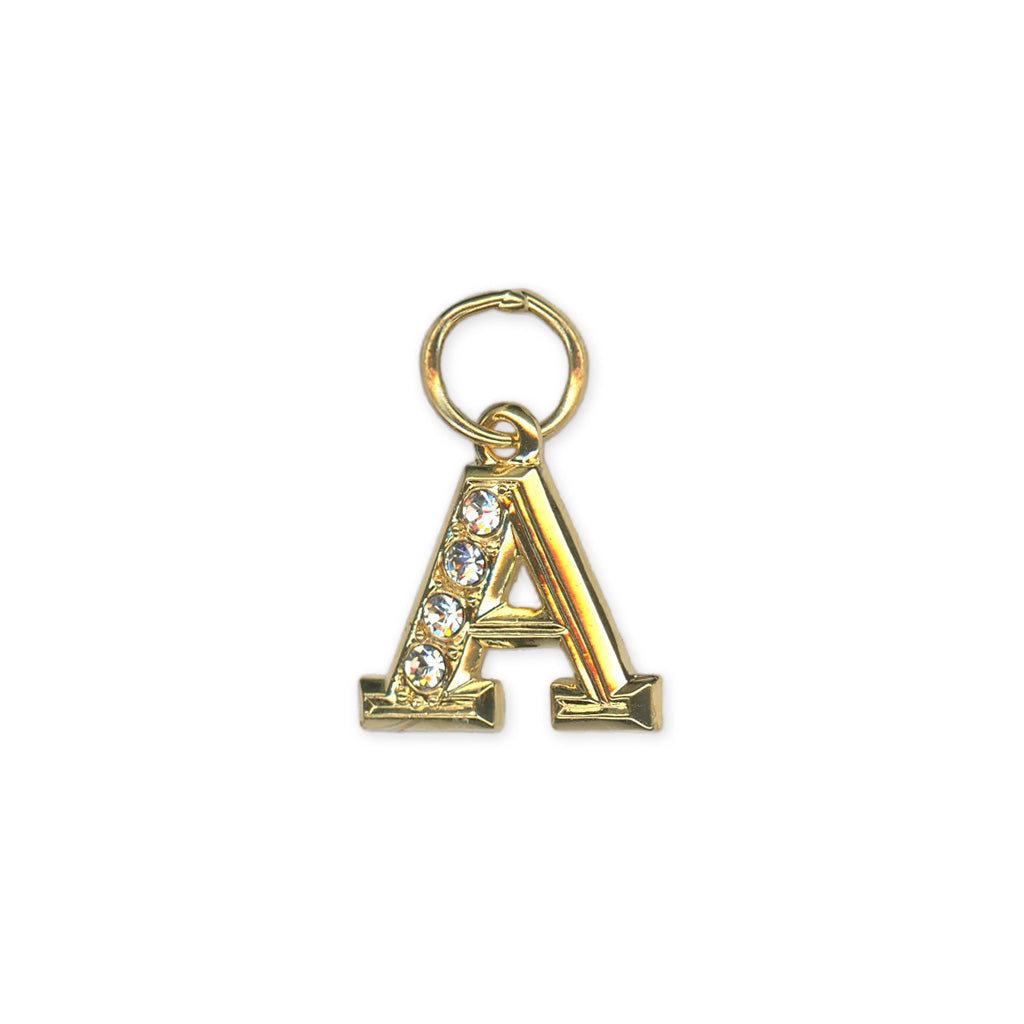 Clear Crystal Insignia Charm- Choose Your Letter - *Custom*