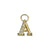 Clear Crystal Insignia Charm- Choose Your Letter - *Custom*