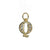 Clear Crystal Insignia Charm - Choose Your Letter - Yellow Gold, Rhodium, Rose Gold