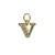 Clear Crystal Insignia Charm- Choose Your Letter - *Custom*