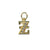 Clear Crystal Insignia Charm - Choose Your Letter - Yellow Gold, Rhodium, Rose Gold