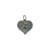 Guardian Angel Heart Charm - Antique Silver