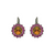 Extra Luxurious Rosette Leverback Earrings in "Bougainvillea" *Custom*
