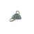 Baseball Cap Charm in "Aquamarine" -  Antique Silver
