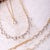 Small Oval and Round Necklace in "Clear Ignite" - Yellow Gold