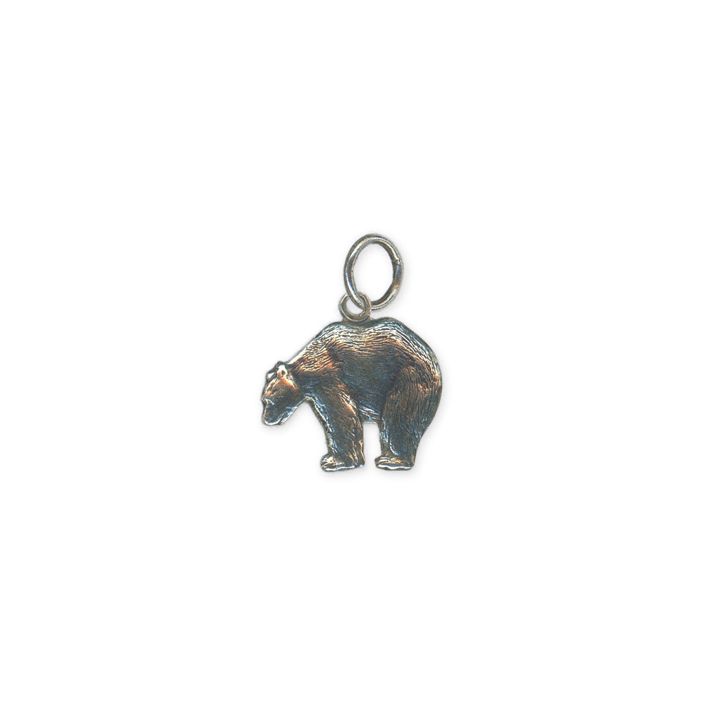 Bear Charm - Antique Silver