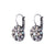 Large Swirl Pavé Leverback Earrings in "On a Clear Day" - Antiqued Silver