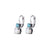 Medium Classic Two Stone Leverback Earrings in "Aegean Coast" - Rhodium