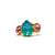 Embellished Pear Adjustable Ring in "Coral Cove" *Custom*