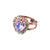 Extra Luxurious Heart Halo Ring in "Parasol" - Rose Gold