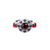 Large Cluster Ring in "Americana" - Rhodium