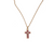 Petite Cross Pendant in "Bougainvillea" *Custom*