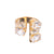 Oval and Round Stone Ring in "Clear Ignite" - Yellow Gold