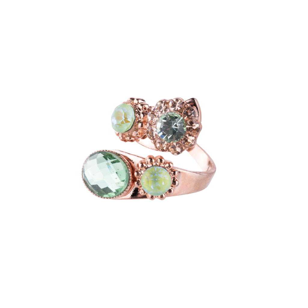 Medium Element Twist Ring in "Ivy Villa" - Rose Gold