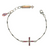 Petite Cross Chain Bracelet in "Bougainvillea" *Custom*