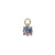 Square Charm -Choose Your Color- Yellow Gold and Rhodium
