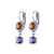 Medium Rosette Leverback Earrings With Drop in "Dawn" *Custom*