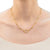 Petite Rectangle Pendant with Paperclip Chain in "Golden Shadow" *Custom*