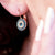Petite Pavé Leverback Earrings in "Terra" - Rhodium