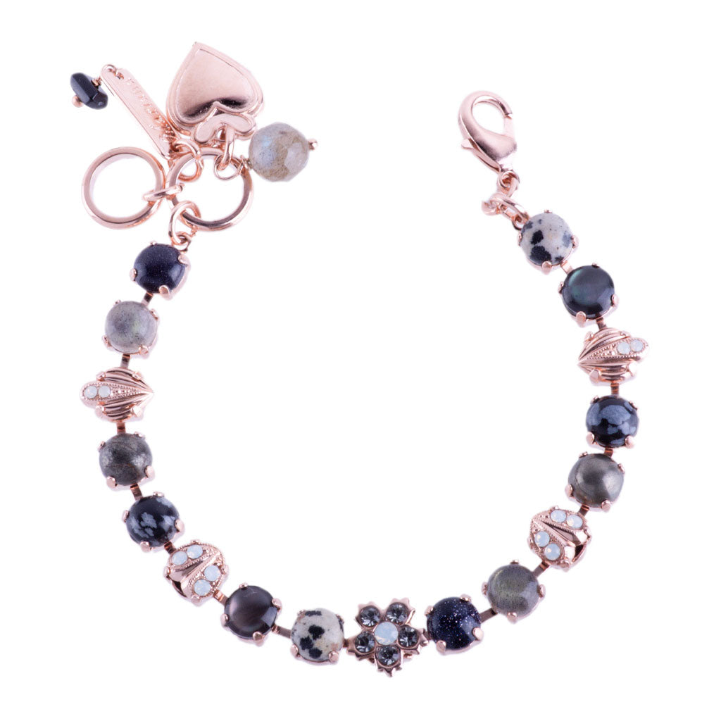 Medium Holly Bracelet with Minerals in "Nightfall" *Custom*
