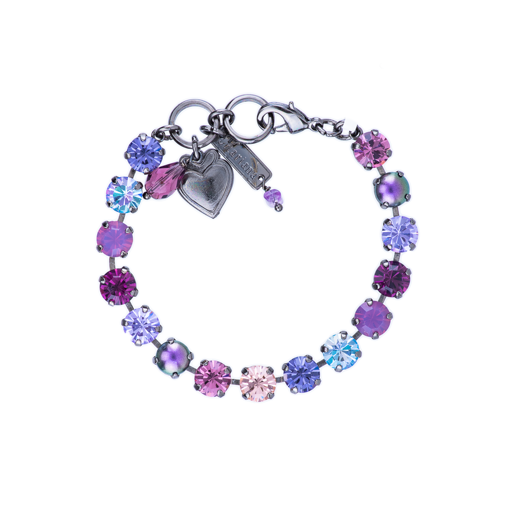 Medium Everyday Bracelet in "Wildberry" - Rhodium