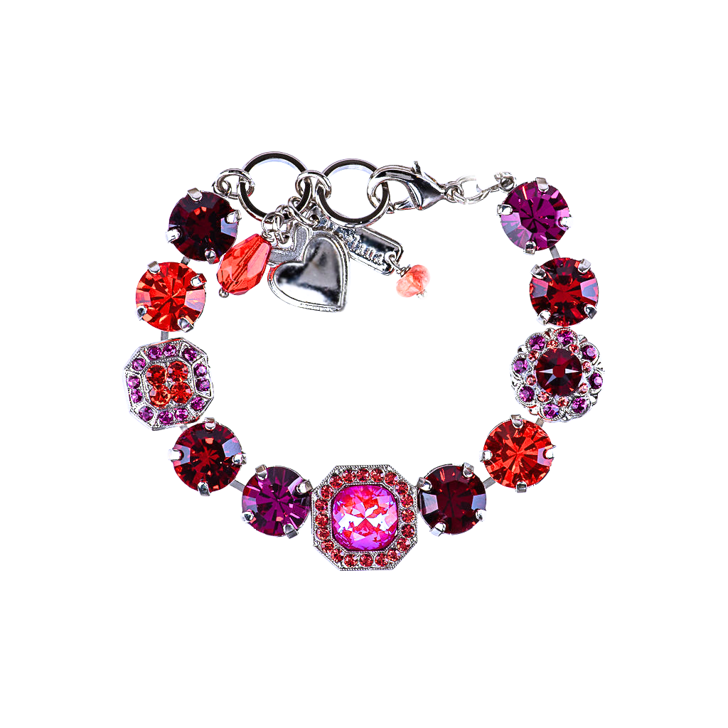 Large Square Cluster Bracelet in "Hibiscus" *Custom*