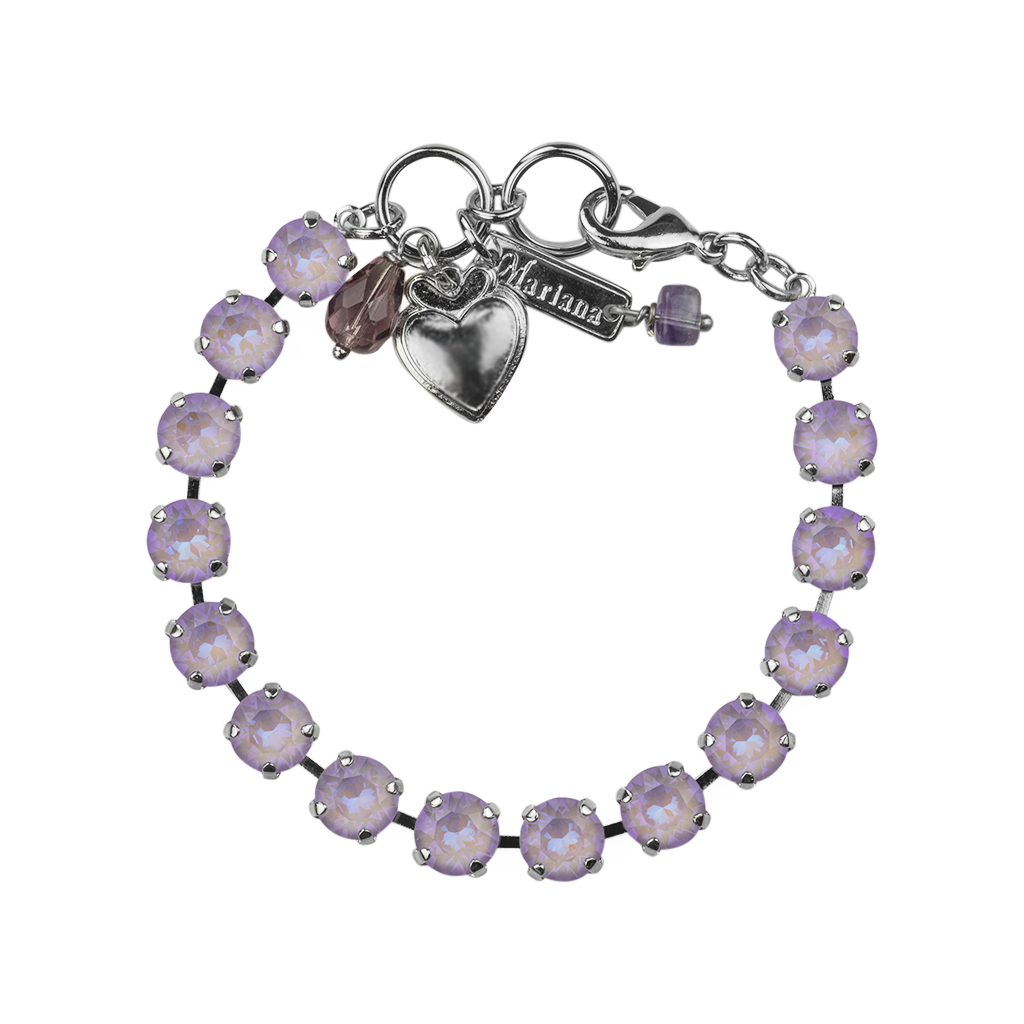 Medium Everyday Bracelet in Sun-Kissed "Lavender"- Rhodium