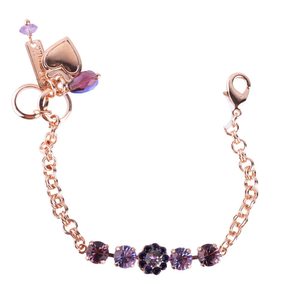 Medium Blossom Chain Bracelet in "Wildberry" - Rose Gold