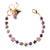 Petite Flower Cluster Bracelet in "Wildberry" - Yellow Gold