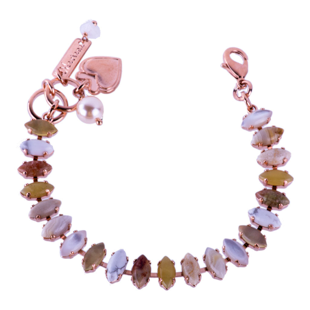 Petite Marquise Bracelet in "Sahara" - Rose Gold
