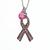 Breast Cancer Awareness Pendant - Antiqued Silver