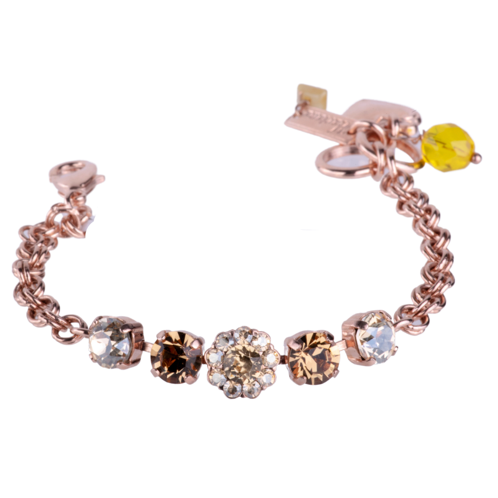 Medium Blossom Chain Bracelet in "Golden Shadow"- Rose Gold