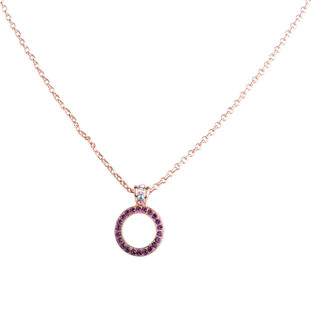 Medium Open Circle Pendant in "Sunrise" - Rose Gold