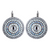 Extra Luxurious Pavé Leverback Earrings "Crystal Clear"- Antiqued Silver