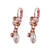 Square Cluster Leverback Earrings in "Desert Rose" *Custom*