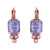Petite Emerald & Trio Cluster Leverback Earrings in "Violet" *Custom*