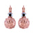 Large Two-Stone Rivoli Leverback Earrings in "Desert Rose" - Rose Gold