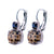 Large Double Stone Leverback Earrings in "Nightfall" *Custom*