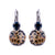 Large Double Stone Leverback Earrings in "Nightfall" *Custom*