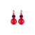 Large Double Stone Leverback Earrings in "Pretty Woman" - Rose Gold