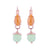 Small Pear Leverback Earrings with Drop in "Terra" *Custom*