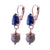 Small Pear Leverback Earrings with Drop in "Cascade" - Rose Gold