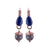 Small Pear Leverback Earrings with Drop in "Cascade" - Rose Gold