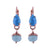 Small Pear Leverback Earrings with Drop in "Aqua Vista" *Custom*