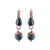 Small Pear Leverback Earrings with Drop in "Deep Forest" *Custom*