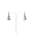 Medium Double Stone Leverback Earrings in "On a Clear Day" - Rhodium